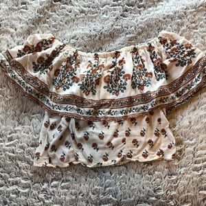 Off Shoulder Crop  Top